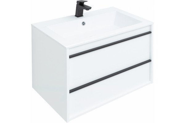 Мебель для ванной Aquanet Lino 70 белый матовый подвесная, с ящиками