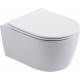 Унитаз подвесной Aquanet Smart 276395 безободковый, с микролифтом, белый, 36x49 см