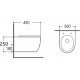 Унитаз подвесной Aquanet Smart 276395 безободковый, с микролифтом, белый, 36x49 см
