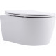 Унитаз подвесной Aquanet Smart 276395 безободковый, с микролифтом, белый, 36x49 см