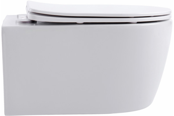 Унитаз подвесной Aquanet Smart 276395 безободковый, с микролифтом, белый, 36x49 см