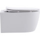 Унитаз подвесной Aquanet Smart 276395 безободковый, с микролифтом, белый, 36x49 см