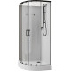 Душевая кабина Aquanet Passion EVO 267256 90x90, профиль черный, стекло прозрачное, четверть круга, поддон средний