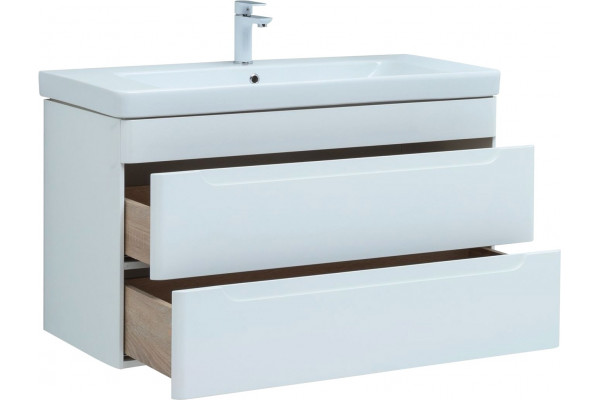 Тумба для комплекта Aquanet София 105 2 ящика подвесная, глянцевая