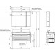 Тумба для комплекта Aquanet София 105 2 ящика подвесная, глянцевая