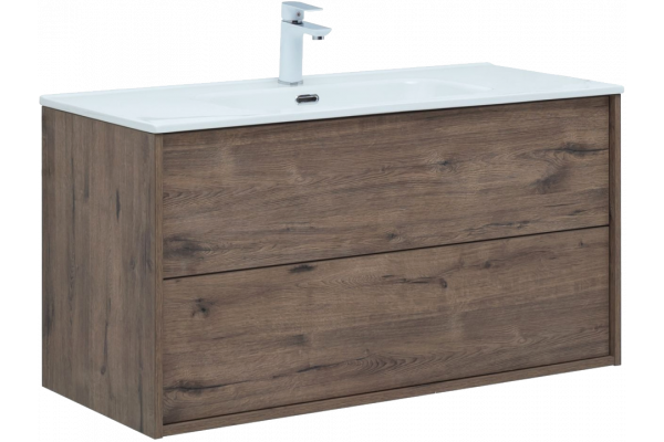 Тумба для комплекта Aquanet Lino 100 дуб веллингтон подвесная, с ящиками