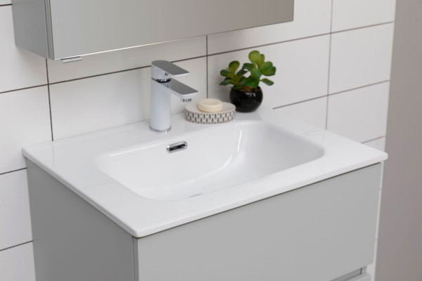 Тумба для комплекта Aquanet Алвита new 60 серая, с ящиками, подвесная, матовая