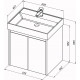 Тумба с раковиной Aquanet Nova Lite 60 дуб рустикальный, с дверками, матовая, с доводчиками