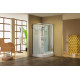 Душевая кабина Aquanet Passion R 2.0 263868 90x90, профиль хром, стекло прозрачное, четверть круга, поддон средний