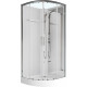 Душевая кабина Aquanet Passion R 2.0 263868 90x90, профиль хром, стекло прозрачное, четверть круга, поддон средний