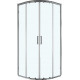 Душевая кабина Aquanet Passion R 2.0 263868 90x90, профиль хром, стекло прозрачное, четверть круга, поддон средний