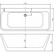 Акриловая ванна Aquanet Perfect 260056 170, белая матовая, прямоугольная, объем 250 л.