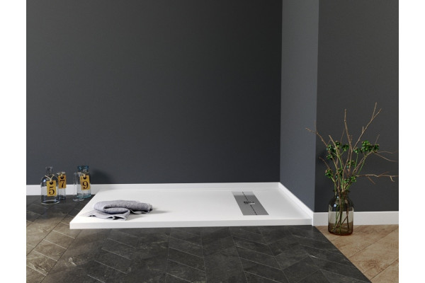 Поддон для душа Aquanet Delight 160x80 белый камень прямоугольный, низкий