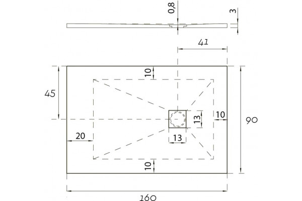 Поддон для душа Aquanet Pleasure ATS-160x90U-W прямоугольный, низкий