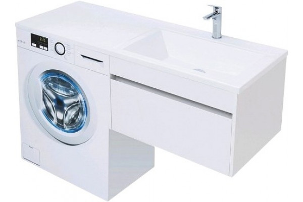 Тумба с раковиной Aquanet Токио 68 1 ящик R, напольная, глянцевая