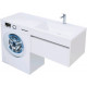 Тумба с раковиной Aquanet Токио 68 1 ящик R, напольная, глянцевая