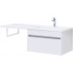 Тумба с раковиной Aquanet Токио 68 1 ящик R, напольная, глянцевая