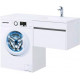 Тумба с раковиной Aquanet Токио 58 1 ящик R, подвесная, глянцевая