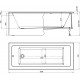 Акриловая ванна Aquanet Grace 312653 170x70 с каркасом, прямоугольная, пристенная