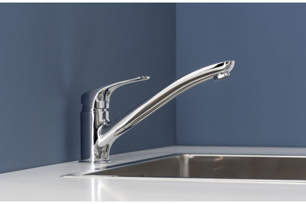 Смеситель Aquanet Techno SD90885 для кухонной мойки однорычажный, хром