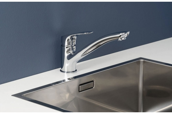 Смеситель Aquanet Techno SD90885 для кухонной мойки однорычажный, хром
