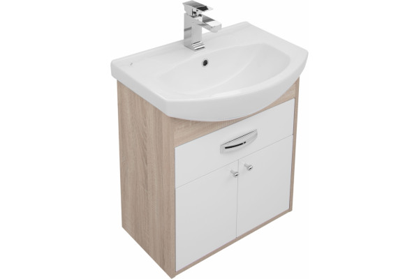 Тумба для комплекта Aquanet Грейс 60 1 ящик, 2 фасада, дуб сонома, подвесная, с доводчиками