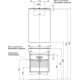 Тумба для комплекта Aquanet Грейс 60 1 ящик, 2 фасада, дуб сонома, подвесная, с доводчиками