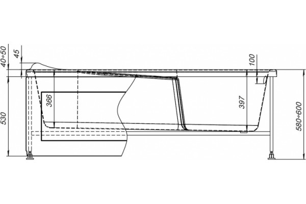 Экран Aquanet Hellas 170