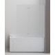 Шторка на ванну Aquanet Beta 4 NF6222-hinge складная, стекло прозрачное