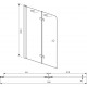 Шторка на ванну Aquanet Beta 4 NF6222-hinge складная, стекло прозрачное