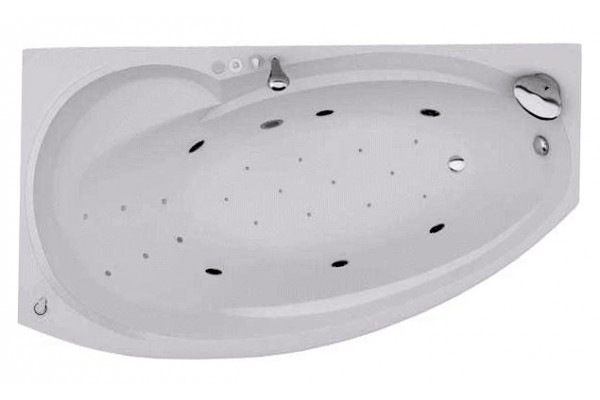 Акриловая ванна Aquanet Jersey 170x100 L пристенная, асимметричная