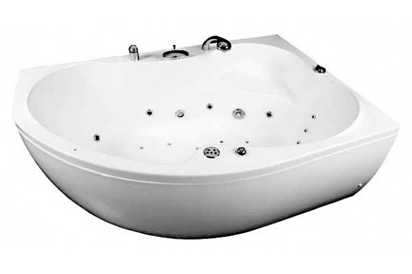 Акриловая ванна Aquanet Capri 170x110 R пристенная, асимметричная, объем 380 л.