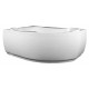 Акриловая ванна Aquanet Capri 160x100 L пристенная, асимметричная, объем 310 л.