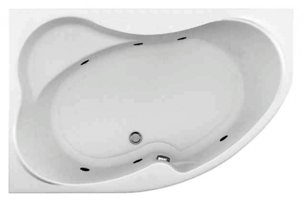 Акриловая ванна Aquanet Capri 160x100 L пристенная, асимметричная, объем 310 л.
