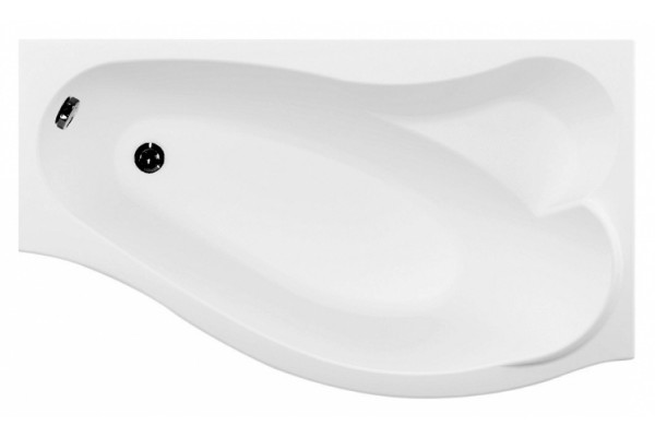 Акриловая ванна Aquanet Palma 170x100 R пристенная, асимметричная, объем 210 л.