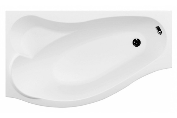Акриловая ванна Aquanet Palma 170x100 L пристенная, асимметричная, объем 210 л.