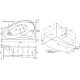 Акриловая ванна Aquanet Palma 170x100 L пристенная, асимметричная, объем 210 л.