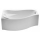 Акриловая ванна Aquanet Palma 170x100 L пристенная, асимметричная, объем 210 л.