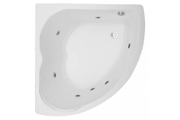 Акриловая ванна Aquanet Fregate 122x122 с каркасом, четверть круга, пристенная