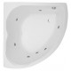 Акриловая ванна Aquanet Fregate 122x122 с каркасом, четверть круга, пристенная