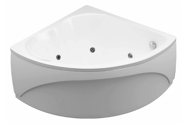 Акриловая ванна Aquanet Fregate 122x122 с каркасом, четверть круга, пристенная