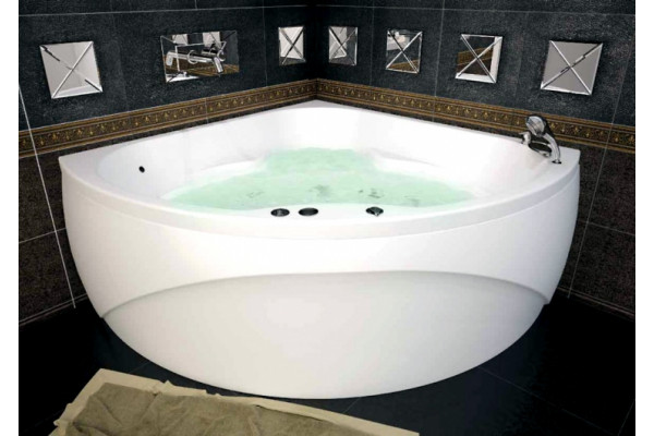 Акриловая ванна Aquanet Vitoria 135x135 пристенная, четверть круга, объем 265 л.