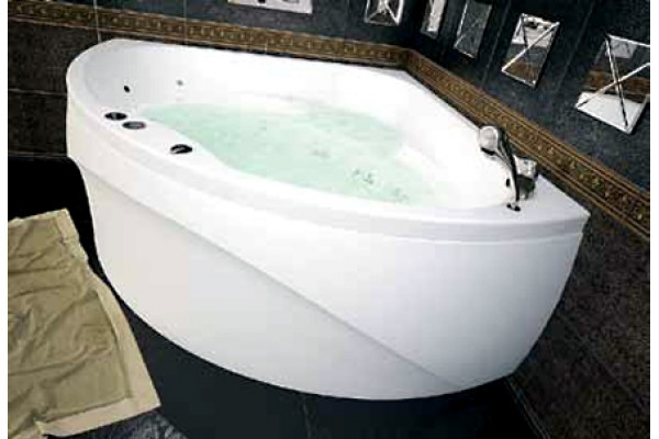 Акриловая ванна Aquanet Vitoria 135x135 пристенная, четверть круга, объем 265 л.