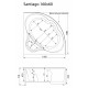 Акриловая ванна Aquanet Santiago 160x160 пристенная, четверть круга