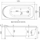 Акриловая ванна Aquanet West 130x70 пристенная, прямоугольная, объем 156 л.