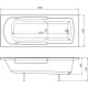 Акриловая ванна Aquanet Extra 170x70 встраиваемая, прямоугольная, объем 190 л.