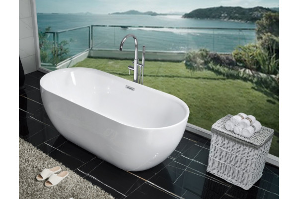 Акриловая ванна Aquanet Delight 170x78 овальная, отдельностоящая, объем 280 л.