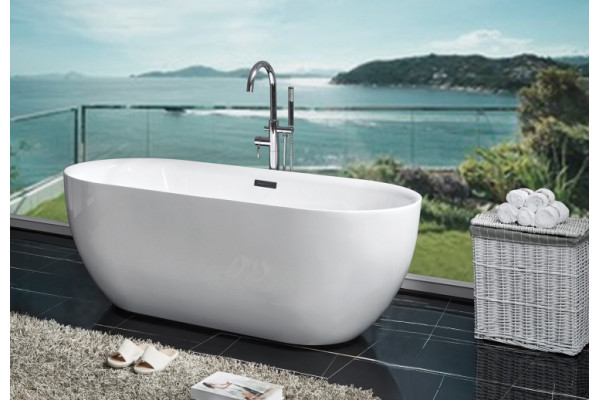 Акриловая ванна Aquanet Delight 170x78 овальная, отдельностоящая, объем 280 л.
