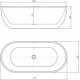 Акриловая ванна Aquanet Delight 170x78 овальная, отдельностоящая, объем 280 л.