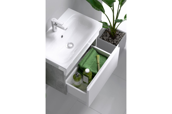 Мебель для ванной Aqwella Smart 60 бетон светлый подвесная, с ящиками